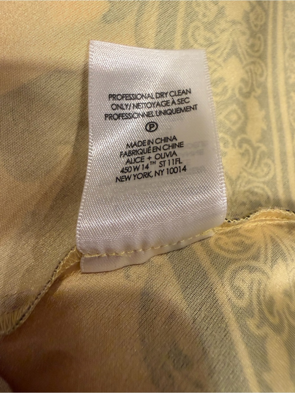 Alice + Olivia Yellow Baroque Floral Print A-Line Midi Skirt Size 6 - Picture 8 of 8